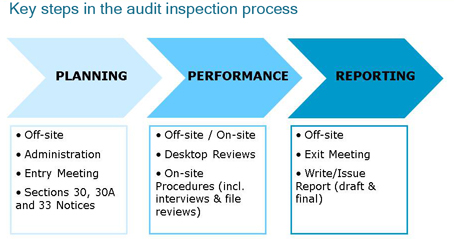 Audit inspection process: planning, performance and reporting
